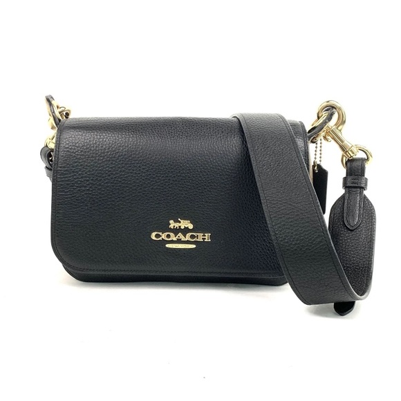 Coach Black Leather Crossbody Bag - Picture 1 of 15